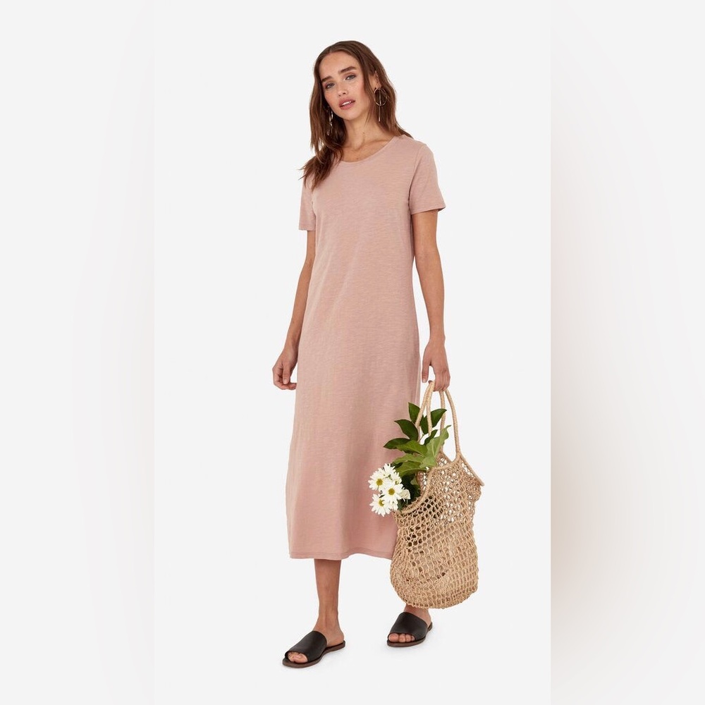 MATE The Label Dana Midi Dress in Rose, Size Large